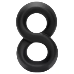   Pulselock Taur - dvojitý krúžok na penis a semenníky (čierny) - 20 mm
