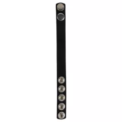   Pulselock Forge - nastaviteľný silikónový erekčný krúžok so zapínaním na patent (čierny) - 228 mm