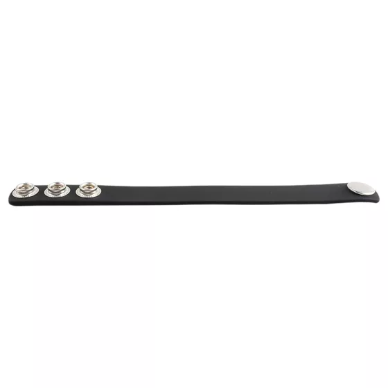 Pulselock Forge - nastaviteľný silikónový erekčný krúžok so zapínaním na patent (čierny) - 200 mm