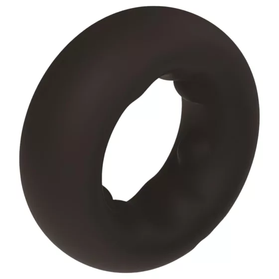 Pulselock Cocktura - bodkovaný silikónový erekčný krúžok (čierny) - 27 mm