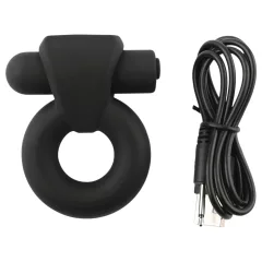   Pulselock Vantr - akumulátorový vibračný krúžok na penis a semenníky (čierny) - 25 mm