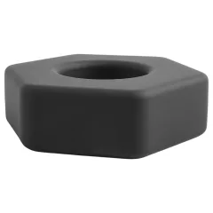   Pulselock Forge - silikónový erekčný krúžok v tvare matice (čierny) - 22 mm