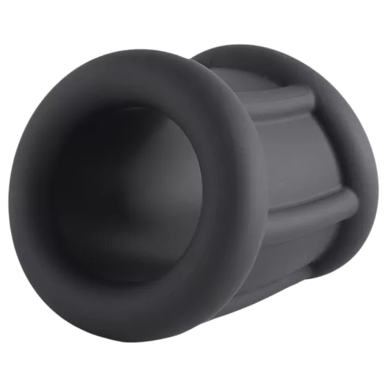 Pulselock Cocktura - vrúbkovaný silikónový erekčný krúžok (čierny) - 30 mm