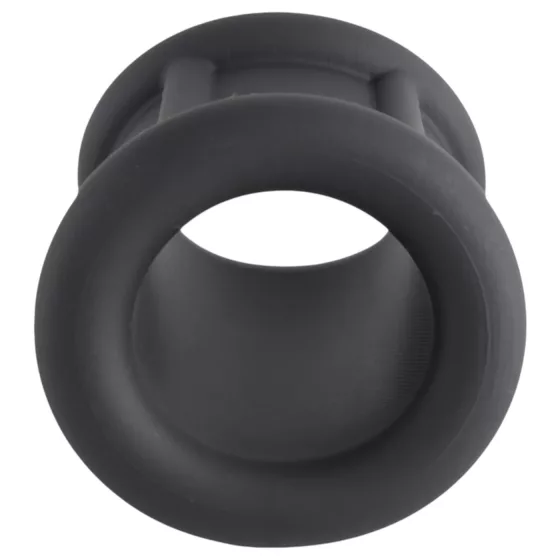 Pulselock Cocktura - vrúbkovaný silikónový erekčný krúžok (čierny) - 30 mm