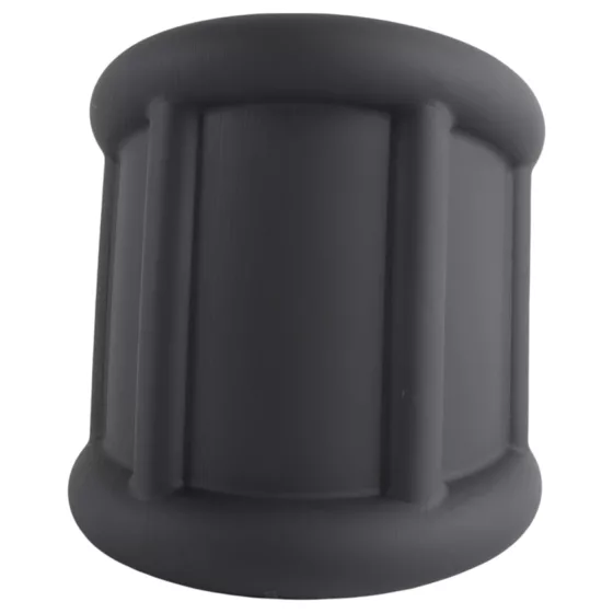 Pulselock Cocktura - vrúbkovaný silikónový erekčný krúžok (čierny) - 30 mm