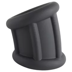   Pulselock Cocktura - vrúbkovaný silikónový erekčný krúžok (čierny) - 30 mm