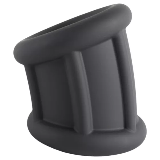 Pulselock Cocktura - vrúbkovaný silikónový erekčný krúžok (čierny) - 30 mm