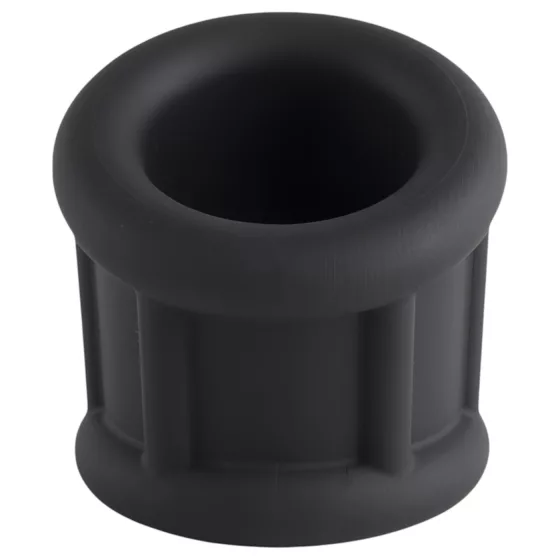 Pulselock Cocktura - vrúbkovaný silikónový erekčný krúžok (čierny) - 30 mm