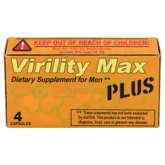   Virility Max Plus - kapsuly na podporu erekcie pre mužov - 4 ks