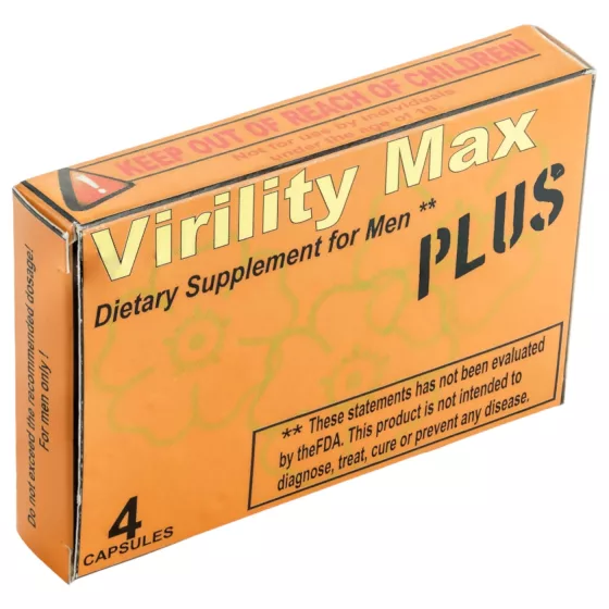 Virility Max Plus - kapsuly na podporu erekcie pre mužov - 4 ks