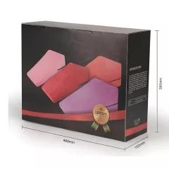   Desirel Magic Pillow klinovitý sex vankúš set - malý + veľký (červený)