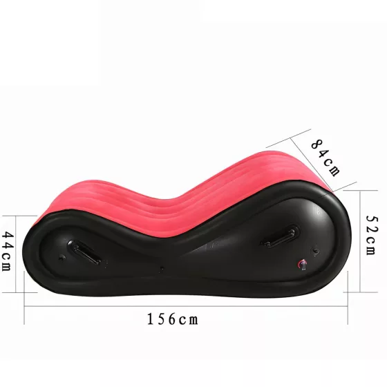 Desirel Magic Pillow - Nafukovací BDSM sexuálny nábytok - s putami (červený)
