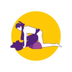   Desirel Magic Pillow - Nafukovací sex vankúš - s držiakom na dildo (fialový)