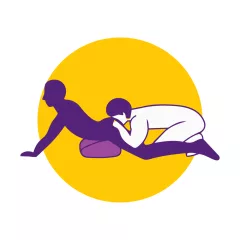   Desirel Magic Pillow - Nafukovací sex vankúš - s držiakom na dildo (fialový)