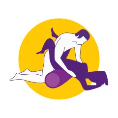   Desirel Magic Pillow - nafukovací sex vankúš - valcový (fialový)