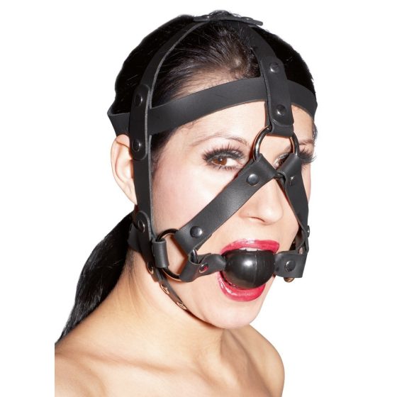 Zado - Kožená maska s guličkou do úst