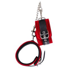 ZADO - kožené členkové putá (červené)