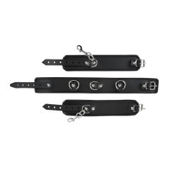 ZADO - obojok na krk s putami - čierna - koža