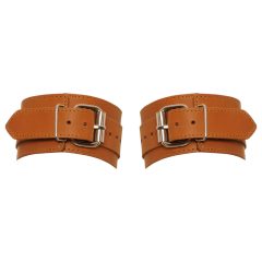 ZADO - kožené putá na zápästie (hnedé)