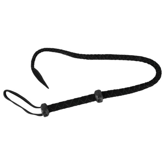 ZADO - bič s chvostom - čierny - koža