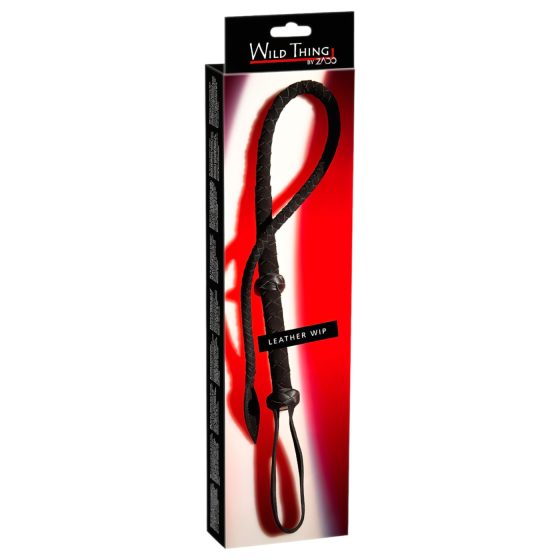 ZADO - bič s chvostom - čierny - koža