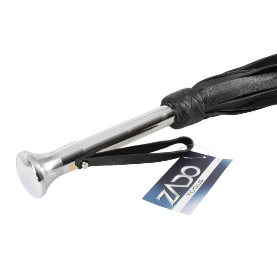 ZADO - dlhý, extra silný kožený bič (čierny)