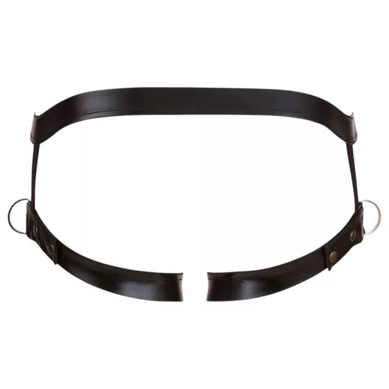 Svenjoyment - postroj s erekčným krúžkom - čierny - M/L