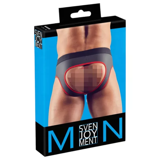 Svenjoyment - pánske otvorené jock slipy - čierne - L