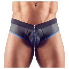   Svenjoyment - pánske otvorené jockstrap slipy - čierna/modrá