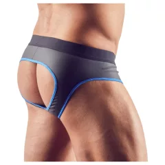   Svenjoyment - pánske otvorené jockstrap slipy - čierna/modrá