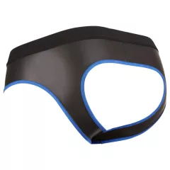   Svenjoyment - pánske otvorené jockstrap slipy - čierna/modrá
