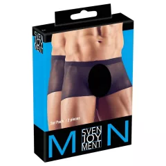   Svenjoyment - 2-dielna čierna priehľadná boxerová súprava (S-L)