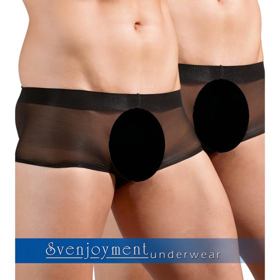Svenjoyment - boxer set - priehľadný - čierna - 2 diely - S-L