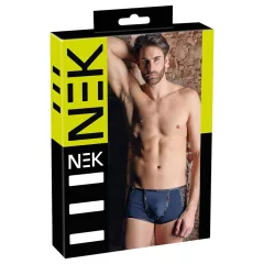   NEK - čierne boxerkové nohavičky so šnurovaním a sieťovanými vložkami (modré) - M