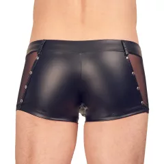   Svenjoyment - lesklé pánske boxerky so zipsom (čierne) - M