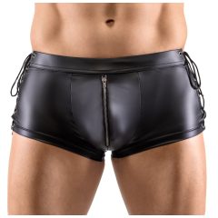   Svenjoyment - matné boxerky s bočným šnurovaním (čierne)