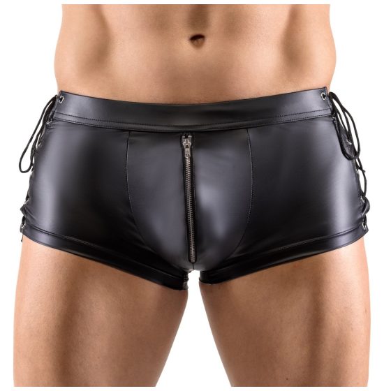 Svenjoyment - matné boxerky s bočným šnurovaním (čierne)