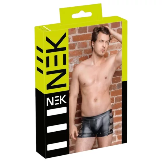 NEK - pánske boxerky - nitované, so zipsom - čierne - M