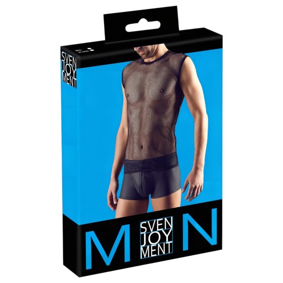 Svenjoyment - sieťovaný top (čierny)