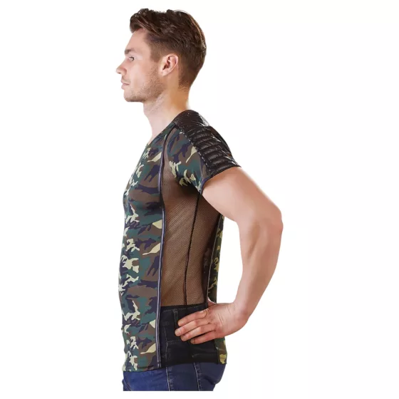 / NEK - pánske tričko s maskáčovým vzorom (zeleno-hnedé) - 2XL