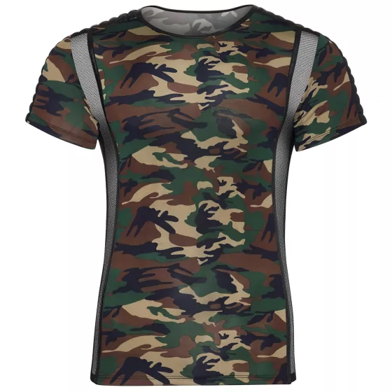 / NEK - pánske tričko s maskáčovým vzorom (zeleno-hnedé) - 2XL