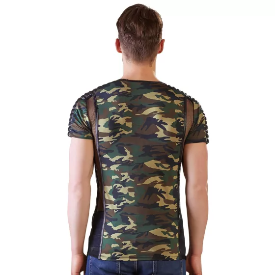 / NEK - pánske tričko s maskáčovým vzorom (zeleno-hnedé) - 2XL