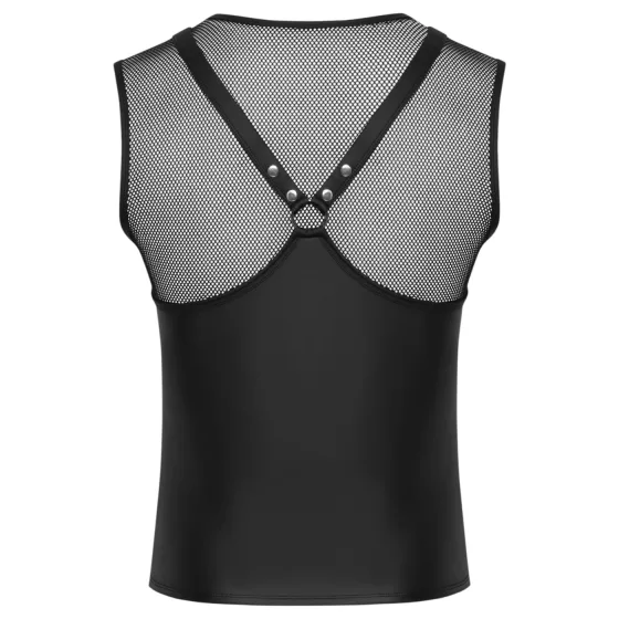 Svenjoyment - pánsky bezrukávový top s postrojom na hruď (čierny) - XL