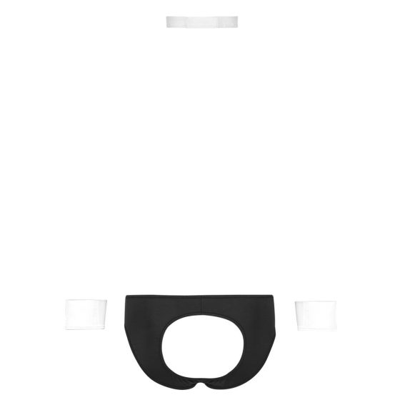 Svenjoyment - Pánsky kostým čašníka v tangách (čierno-biely)