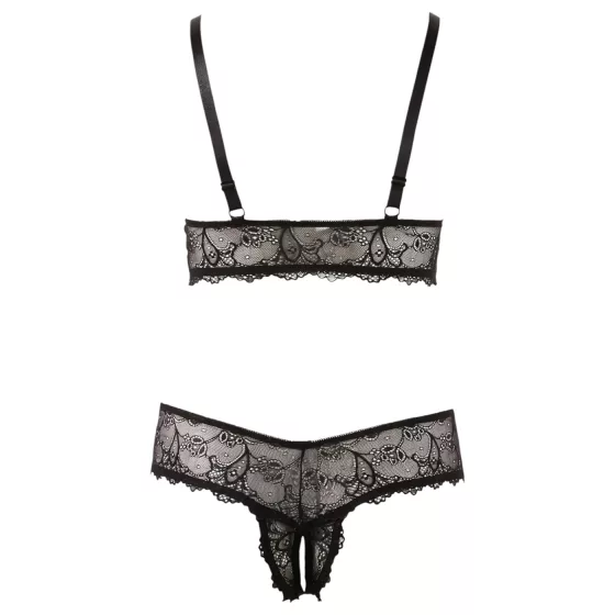 Cottelli - plus size čipková súprava spodnej bielizne - čierna