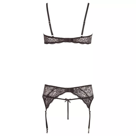 Abierta Fina - trblietavá čipkovaná mágia - súprava podprsenky (čierna) - M