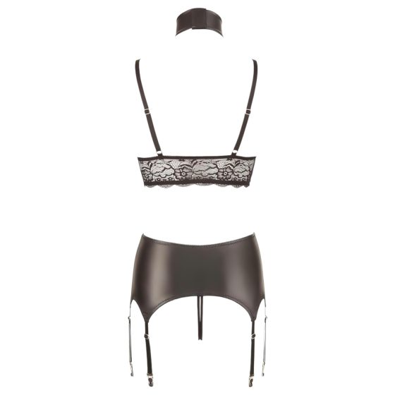 Cottelli Bondage - set lesklej čipky (4-dielny)
