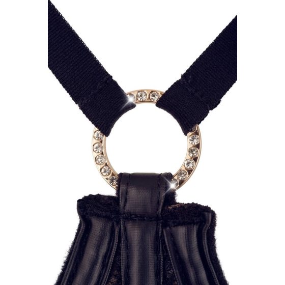 Abierta Fina - Súprava čipkovaného spodného prádla (čierna)