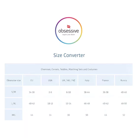 Obsessive - erotická podprsenka set - čipka, ružový vzor - čierna