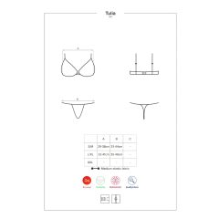   Obsessive - dámska čipkovaná spodná bielizeň set - čierna/ružová